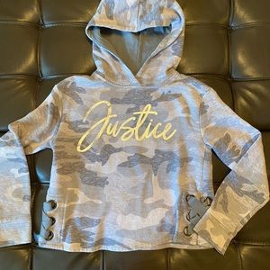 Justice Grey Camo Sweatshirt